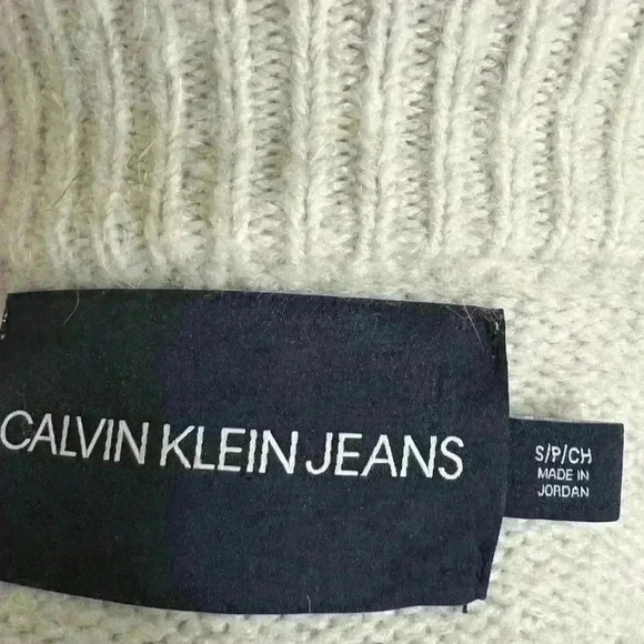 Calvin Klein Jeans Longline Open Front Knit Cardigan Size S Fits Like a Large. - Picture 5 of 6